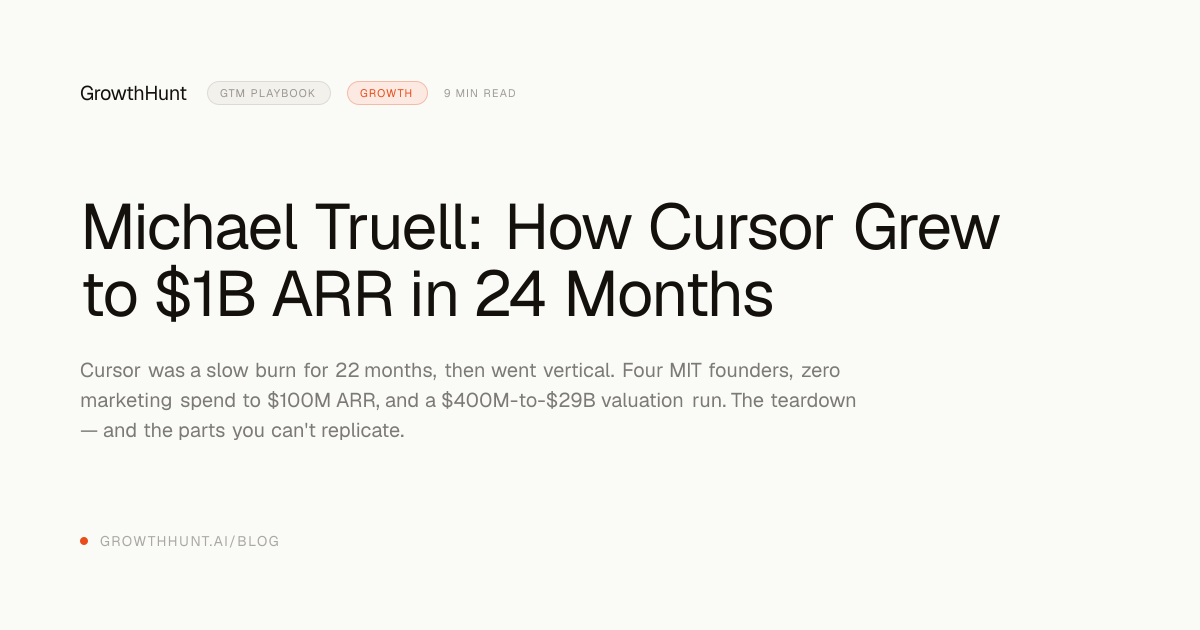 Michael Truell: How Cursor Grew to $1B ARR in 24 Months — GrowthHunt